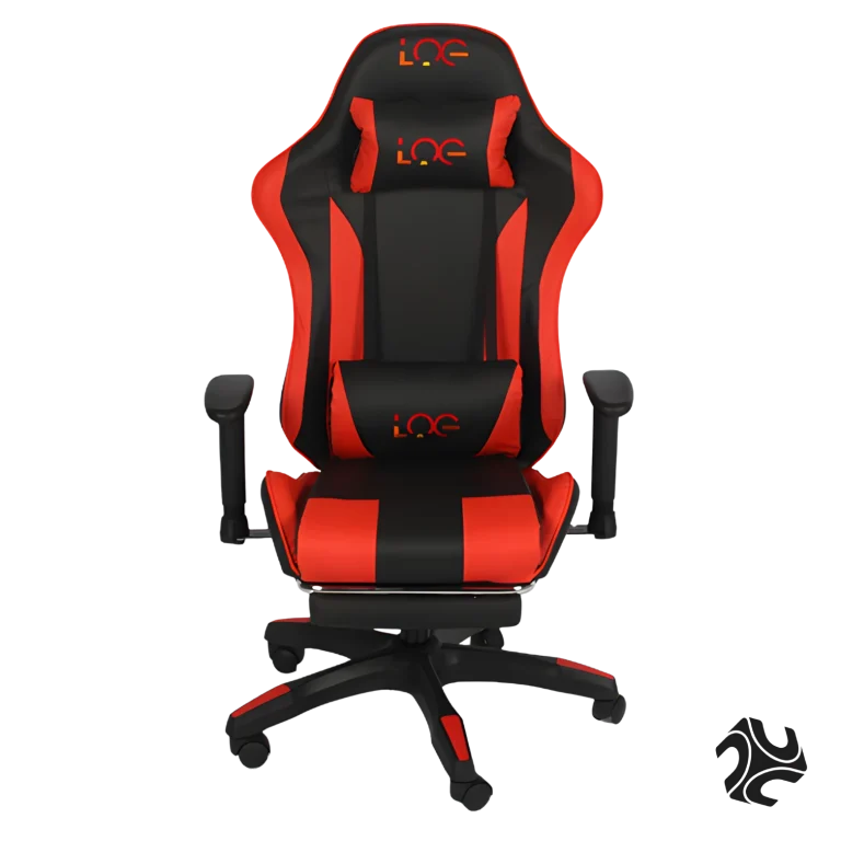 LOG Gaming Chair Red with Adjustable Height Arm Rest - 2024 Model