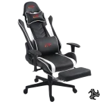 LOG Gaming Chair with Lumbar Support, Adjustable Height and Arm Rest 2024 Model - White - Image 2