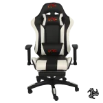 LOG Gaming Chair with Lumbar Support, Adjustable Height and Arm Rest 2024 Model - White