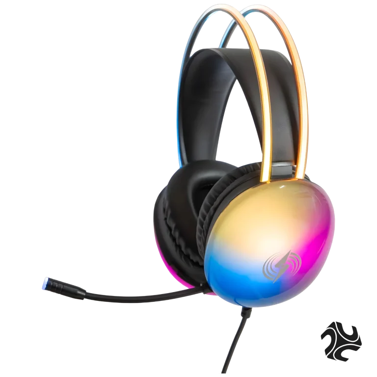 LOG G200 Ultimate Glow Lighting Gaming Headset For PC, PS4, PS5, Xbox, Nintendo Switch, Mobile - Black