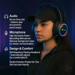 LOG H402 Wired Gaming Headset for PC & PS5 & PS4, Xbox, Nintendo Switch - Image 3