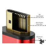 ⁦LOG HDMI 8K Cable 1.5M - HDTV Premium 2.0 - 24K Gold Plated Connector, Aluminum-Alloy High Speed Compatible With All HDMI-Enabled Devices⁩ - الصورة ⁦4⁩