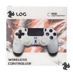 LOG Wireless Controller For PlayStation 4 3 PC Android IOS - RGB Lighting Effect - White