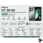 Infinix GT 30 5G Shadow Ash 8GB RAM 256GB dual SIM Middle East version Saudi Arabia