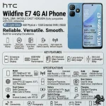 HTC Wildfire E7 4G 6+12GB_256GB Light Blue - Middle East Version in KSA