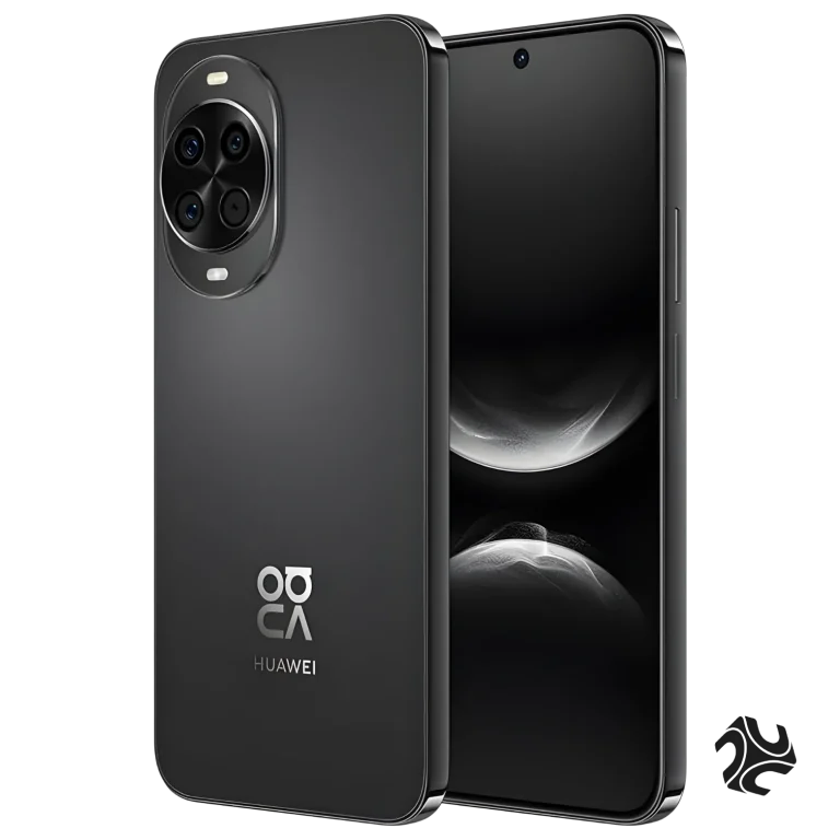 Front and rear view of the Huawei Nova 14 Pro, 512GB storage model in Black, featuring an advanced dual-camera selfie setup and triple rear camera system