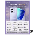 Infinix Hot 50i Dual SIM Dreamy Purple 4+4GB RAM 256GB 4G - Middle East Version