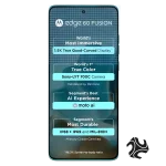 ⁦Motorola Edge 60 Fusion 5G 12GB RAM 256GB ROM Pantone Amazonite - International Version⁩ - الصورة ⁦2⁩