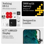 ⁦Nothing Phone 3a Pro 5G Dual SIM Black 12GB RAM 256GB - Middle East Version⁩ - الصورة ⁦4⁩