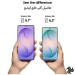 Samsung Galaxy A36 5G in Awesome Black, dual SIM variant, 8GB RAM and 256GB storage, shown with a sleek flat-edge design and triple rear camera setup.