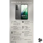 Xiaomi Redmi 15 5G Dual SIM Titan Gray 8GB RAM 256GB - Global Version