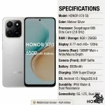 Honor X7d 5G Dual SIM 8GB RAM 256GB ROM Meteor Silver - International Version in KSA