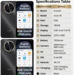 HUAWEI Nova 14i Smartphone Dual SIM Black 8GB RAM 256GB - Middle East Version in KSA
