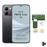 Note Edge Dual SIM Shadow Black 8GB 256GB 5G With Case And Headphone And Screen With 6 Months Warranty - Middle East Version