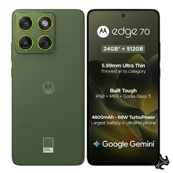 Motorola Edge 70 Dual SIM 5G 12 RAM 512GB Bronze Green With Free Gifts - Middle East Version (2) Motorola Edge 70 Dual SIM 5G Bronze Green 12GB RAM 512GB with Free Gifts Middle East Version Saudi Arabia