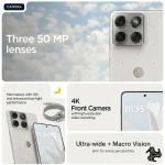 Motorola Edge 70 Dual SIM 5G Collections by Swarovski 12GB RAM 512GB PANTONE Cloud Dancer with Free Moto Buds Middle East Version Saudi Arabia