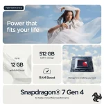 Motorola Edge 70 Dual SIM 5G Collections by Swarovski 12GB RAM 512GB PANTONE Cloud Dancer with Free Moto Buds Middle East Version Saudi Arabia