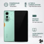 TECNO POVA Curve Dual SIM Neon Cyan 8GB RAM 256GB 5G Middle East Version Saudi Arabia