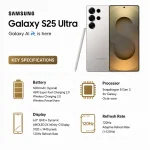 Samsung Galaxy S25 Ultra AI Phone 256GB 12GB RAM Titanium Gray UAE Version Saudi Arabia