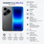 HUAWEI Pura 90s Pro 5G+ Dual SIM Mulberry Black 12GB RAM 256GB Middle East Version Saudi Arabia