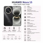 HUAWEI nova 15 Max Dual SIM GOLDEN BLACK 8+8GB RAM 256GB with FreeBuds SE 2 and 1 Year HUAWEI Care+ Middle East Version