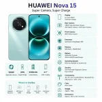 HUAWEI nova 15 Max Dual SIM Lake Cyan 8+8GB RAM 256GB with FreeBuds SE 2 and 1 Year HUAWEI Care+ Middle East Version