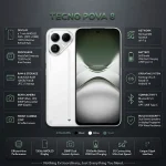 TECNO POVA 8 5G Arc White, GRAPHITE BLACK, TUNDRA GREEN 8GB RAM 256GB Global Version Saudi Arabia