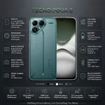 TECNO POVA 8 5G Arc White, GRAPHITE BLACK, TUNDRA GREEN 8GB RAM 256GB Global Version Saudi Arabia