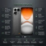 TECNO POVA 8 5G Arc White, GRAPHITE BLACK, TUNDRA GREEN 8GB RAM 256GB Global Version Saudi Arabia